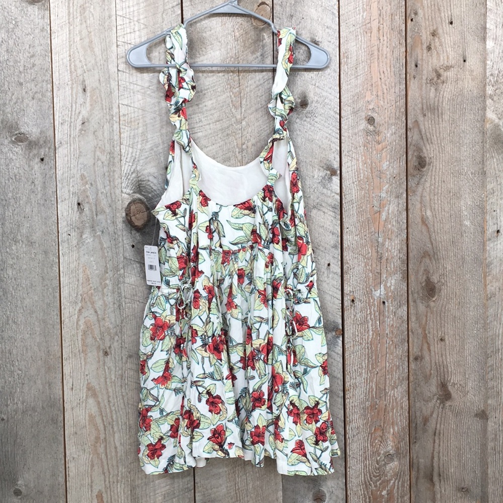 NWT Free People Dear You floral ruffle mini dress - Picture 6 of 8